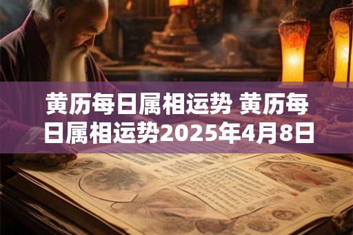 黄历每日属相运势 黄历每日属相运势2025年4月8日特吉生肖盘点一玄网点