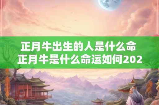 正月牛出生的人是什么命 正月牛是什么命运如何2025