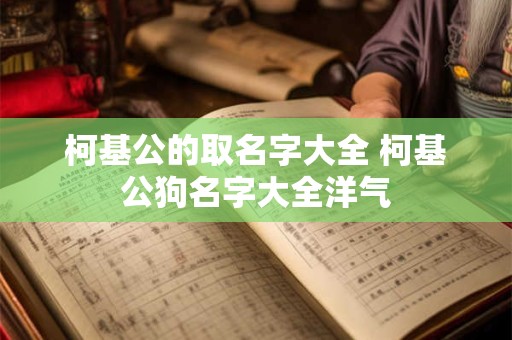 柯基公的取名字大全 柯基公狗名字大全洋气
