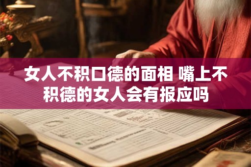 女人不积口德的面相 嘴上不积德的女人会有报应吗