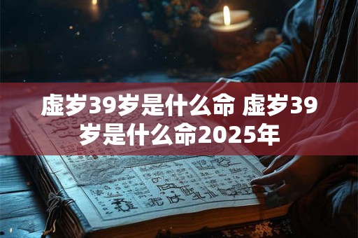 虚岁39岁是什么命 虚岁39岁是什么命2025年