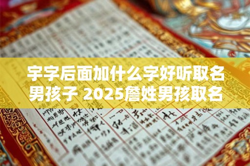 宇字后面加什么字好听取名男孩子 2025詹姓男孩取名字大全