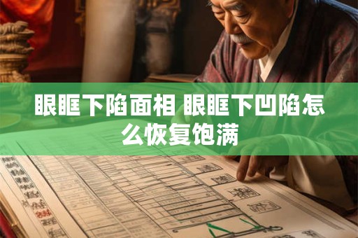 眼眶下陷面相 眼眶下凹陷怎么恢复饱满