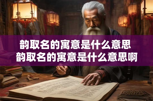 韵取名的寓意是什么意思 韵取名的寓意是什么意思啊
