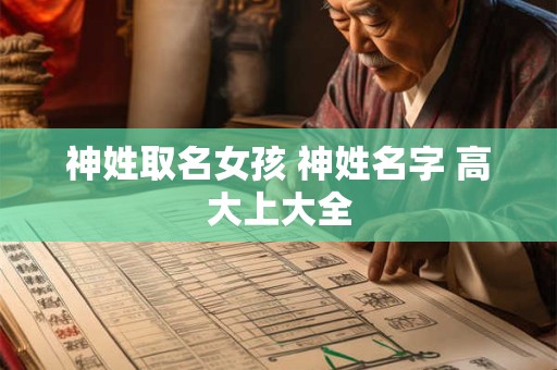 神姓取名女孩 神姓名字 高大上大全
