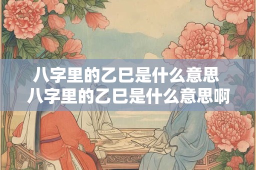 八字里的乙巳是什么意思 八字里的乙巳是什么意思啊