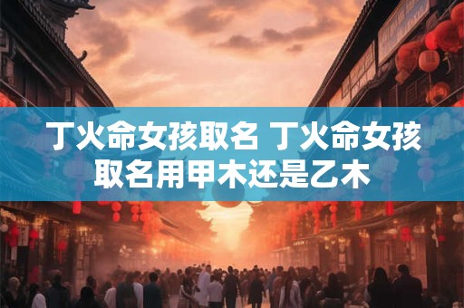 丁火命女孩取名 丁火命女孩取名用甲木还是乙木