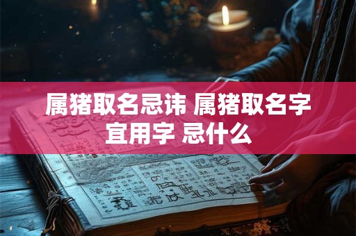 属猪取名忌讳 属猪取名字宜用字 忌什么