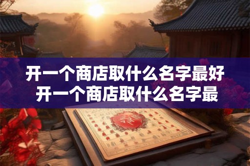 开一个商店取什么名字最好 开一个商店取什么名字最好呢