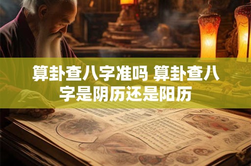 算卦查八字准吗 算卦查八字是阴历还是阳历