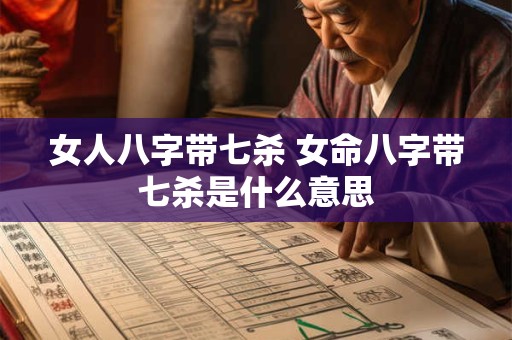 女人八字带七杀 女命八字带七杀是什么意思