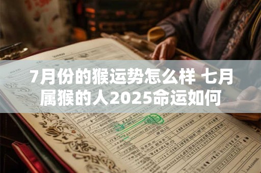 7月份的猴运势怎么样 七月属猴的人2025命运如何