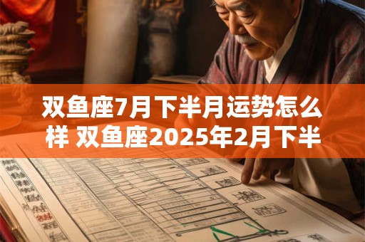 双鱼座7月下半月运势怎么样 双鱼座2025年2月下半月感情运势