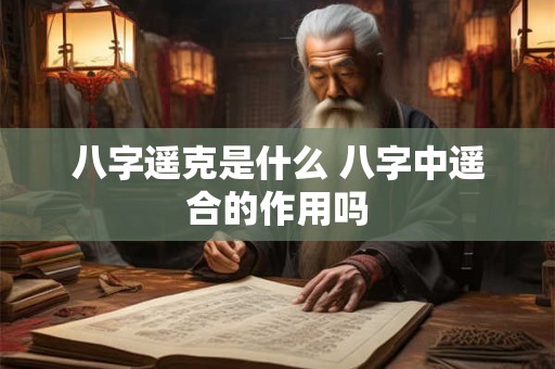八字遥克是什么 八字中遥合的作用吗