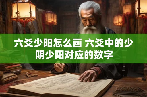六爻少阳怎么画 六爻中的少阴少阳对应的数字