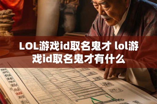 LOL游戏id取名鬼才 lol游戏id取名鬼才有什么