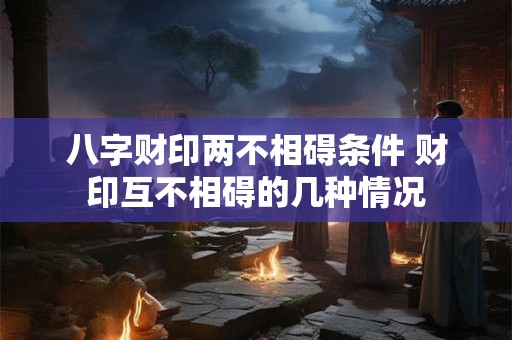八字财印两不相碍条件 财印互不相碍的几种情况