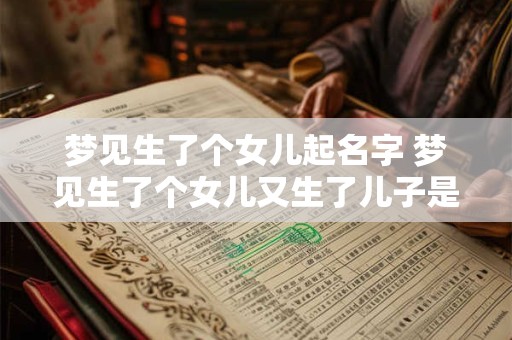 梦见生了个女儿起名字 梦见生了个女儿又生了儿子是什么意思