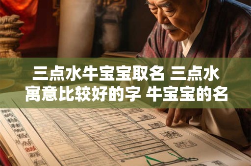 三点水牛宝宝取名 三点水寓意比较好的字 牛宝宝的名字