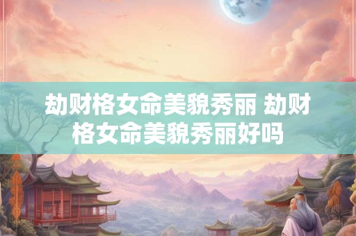 劫财格女命美貌秀丽 劫财格女命美貌秀丽好吗