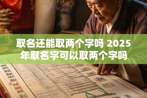 取名还能取两个字吗 2025年取名字可以取两个字吗