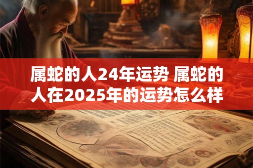 属蛇的人24年运势 属蛇的人在2025年的运势怎么样呢