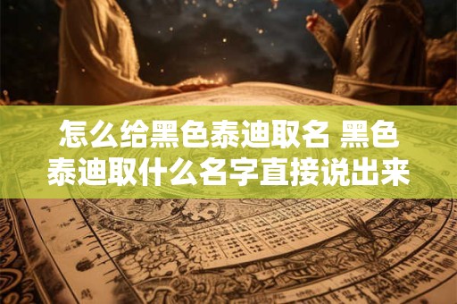 怎么给黑色泰迪取名 黑色泰迪取什么名字直接说出来名字