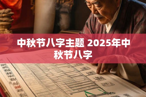 中秋节八字主题 2025年中秋节八字