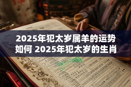 2025年犯太岁属羊的运势如何 2025年犯太岁的生肖及化解方法