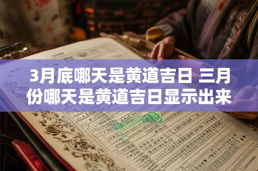 3月底哪天是黄道吉日 三月份哪天是黄道吉日显示出来