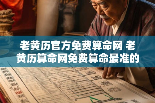 老黄历官方免费算命网 老黄历算命网免费算命最准的网站