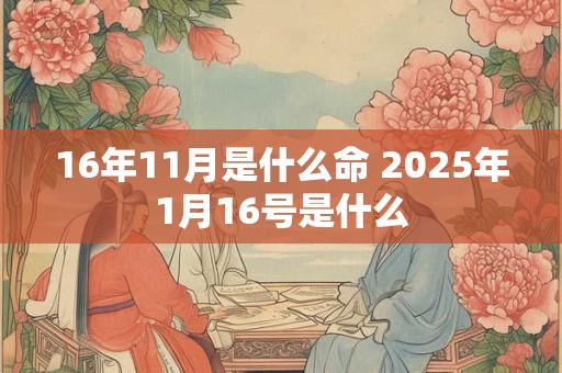 16年11月是什么命 2025年1月16号是什么