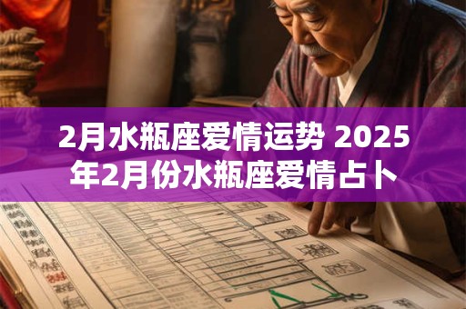 2月水瓶座爱情运势 2025年2月份水瓶座爱情占卜