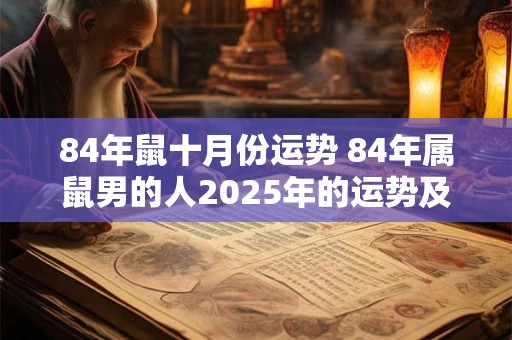 84年鼠十月份运势 84年属鼠男的人2025年的运势及运程