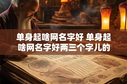 单身起啥网名字好 单身起啥网名字好两三个字儿的
