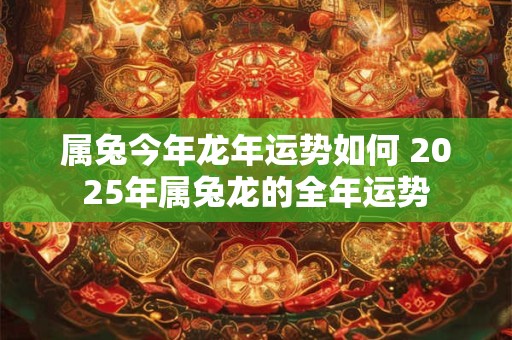 属兔今年龙年运势如何 2025年属兔龙的全年运势