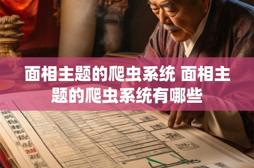 面相主题的爬虫系统 面相主题的爬虫系统有哪些