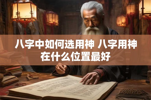 八字中如何选用神 八字用神在什么位置最好