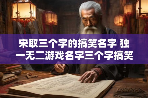 宋取三个字的搞笑名字 独一无二游戏名字三个字搞笑