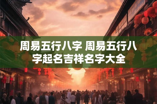 周易五行八字 周易五行八字起名吉祥名字大全