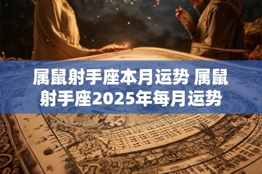 属鼠射手座本月运势 属鼠射手座2025年每月运势