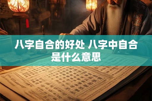 八字自合的好处 八字中自合是什么意思