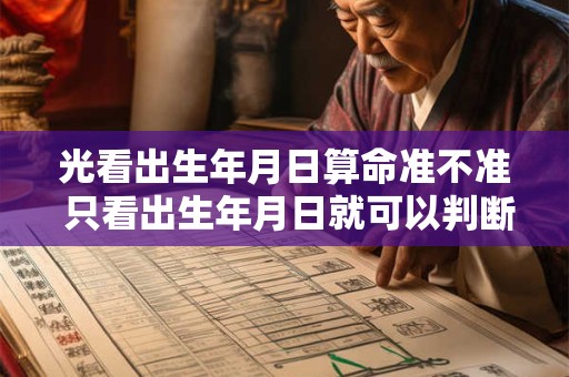 光看出生年月日算命准不准 只看出生年月日就可以判断命运吗