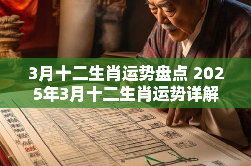 3月十二生肖运势盘点 2025年3月十二生肖运势详解