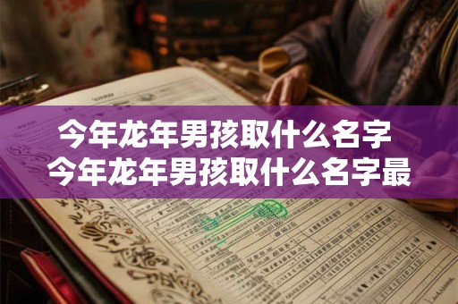 今年龙年男孩取什么名字 今年龙年男孩取什么名字最好