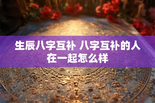 生辰八字互补 八字互补的人在一起怎么样