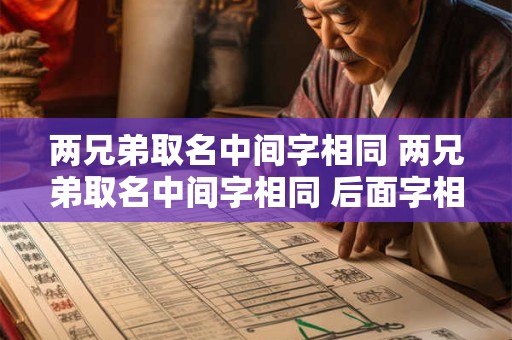 两兄弟取名中间字相同 两兄弟取名中间字相同 后面字相连