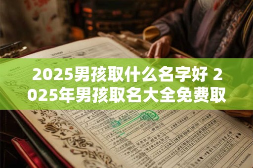 2025男孩取什么名字好 2025年男孩取名大全免费取名