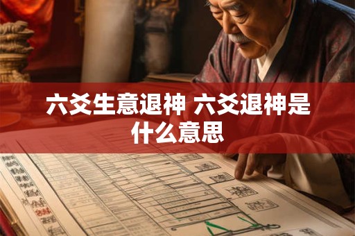 六爻生意退神 六爻退神是什么意思