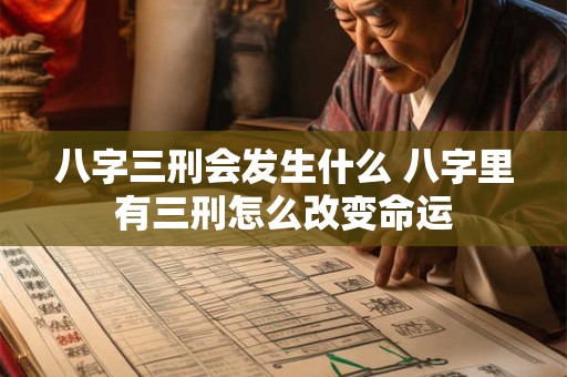 八字三刑会发生什么 八字里有三刑怎么改变命运
